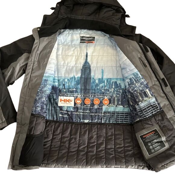 Hawke & Co. Mens Winter Coat Gray & Black Preloved Excellent Size XXL MSRP $225 - Picture 4 of 10